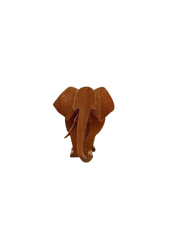 Image 1 of Bottega Michelangeli, Elephant wood sculpture, Orvieto Italy 1970s