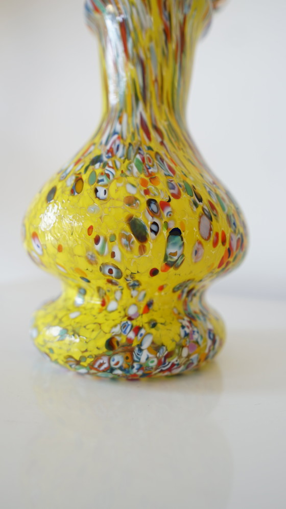 Image 1 of Vintage Murano Millefiori glass vase - Mouth blown - Italy