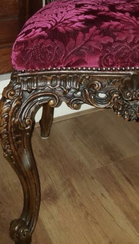 Image 1 of tavolo da pranzo barocco con 4 sedie