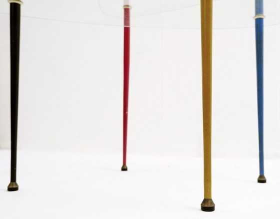 Image 1 of Table d'appoint italienne « Arlecchino » par Edoardo Paoli pour Vitrex, années 1950