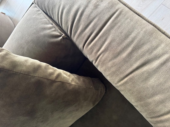 Image 1 of Divano angolare in velluto verde - 3 metri di larghezza