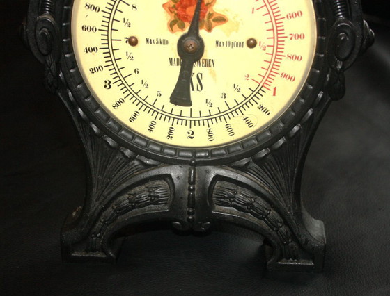 Image 1 of Alte seltene EKS Küchenwaage – Landhausstil / Jugendstil – Voll funktionsfähig!