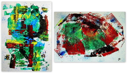 CB. Abstract op papier 26/149 Diptiek