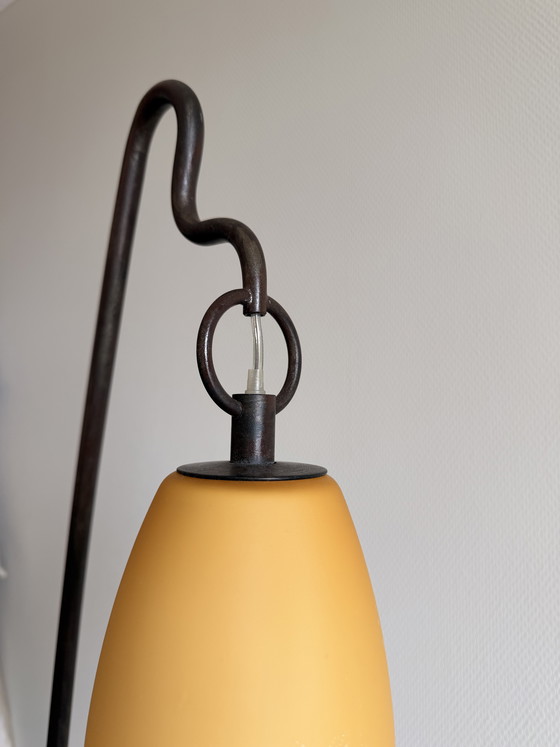 Image 1 of Lampada da terra italiana vintage con paralume in vetro di Murano – Vistosi