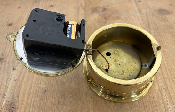 Image 1 of Orologio da nave tedesco in ottone d'epoca di Kundo, anni '70