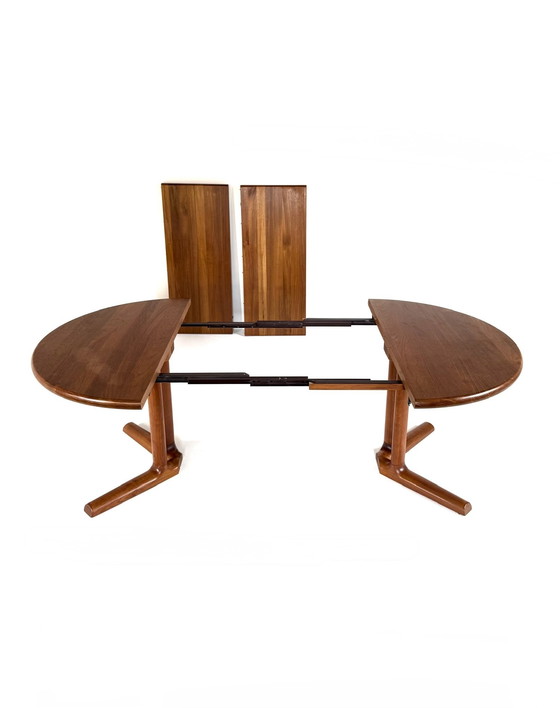 Image 1 of Vintage XL extendable teak dining table, Dyrlund ‘70