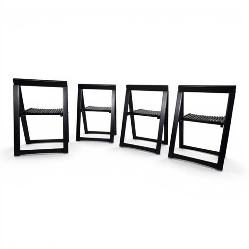 Set of 4 Aldo Jacobi Trieste Folding Chairs for Bazzani, 1960