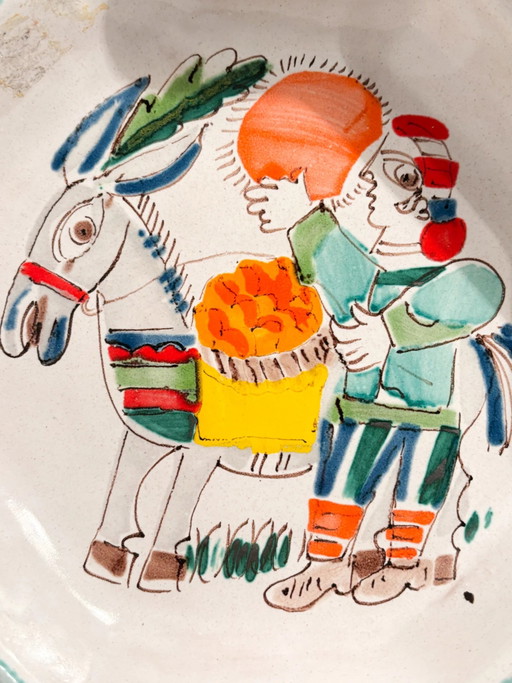 Giovanni De Simone Hand-painted Ceramic Bowl, 1970s – decoratieve objecten (photo 2 of 5)