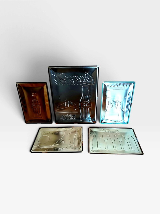 5 x Coca-Cola Signs / Curved Advertising Signs / No enamel, Wall decoration, Metal, Multi Color (photo 7 of 7)