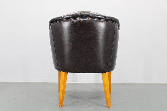 Image 1 of Vintage leren fauteuil, Tsjecho-Slowakije