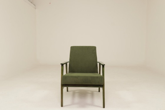 Image 1 of Mid-century modern accent, diep olijfgroen, 1970