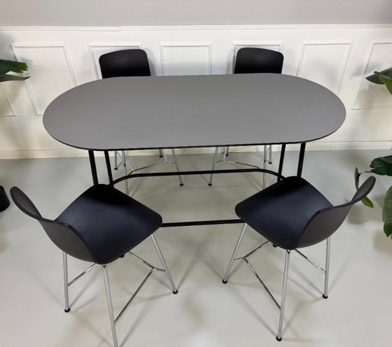 Image 1 of Vitra HAL RE Stool Medium Chair Designer Bar Chair + Table