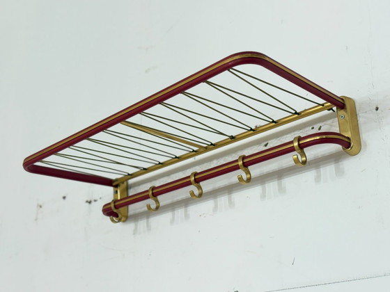 Image 1 of Design uit het midden van de vorige eeuw / stijlvolle wandkapstok / jaren 60 / vintage kledingstandaard