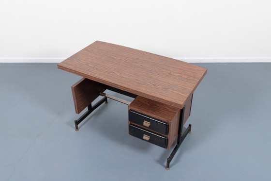 Image 1 of Italiaans modern bureau uit het midden van de 20e eeuw, uit de jaren 60.