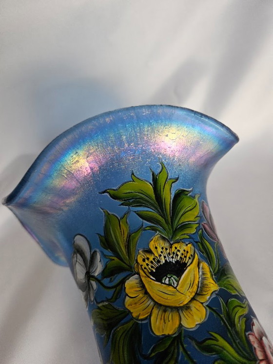 Vaso in vetro Art Nouveau antico – Glashüttenwerke Buchenau / Attribuito a Betty Hedrich (c. 1900) – Vasi (photo 13 of 14)