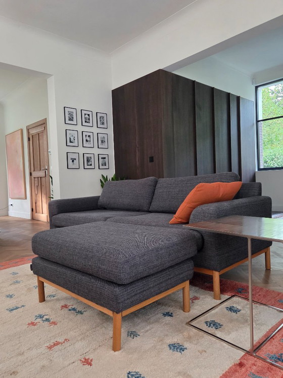 Sofacompany – Canapé 3 places gris avec repose-pieds – Sofa Company, Canapés 3 places, Wood, Cotton (photo 4 of 7)