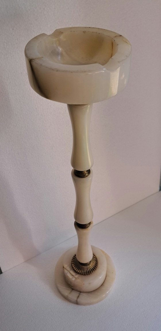 Cendrier sur pied vintage Onyx & Laiton années 60/70 – Mid Century – 56,5 cm – Objets déco, Stone, Brass (photo 4 of 10)