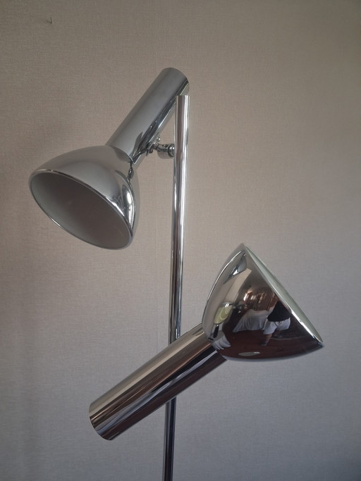 Vintage Space Age Floor Lamp | 70s Chrome | Cosack Leuchten