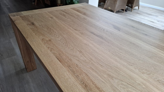 Image 1 of Solid Steamed Oak Dining Table