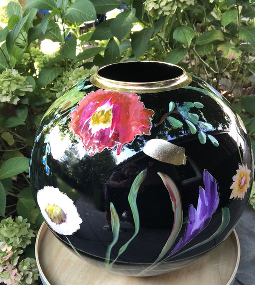 Vibe Art Hand-Painted Vase New!