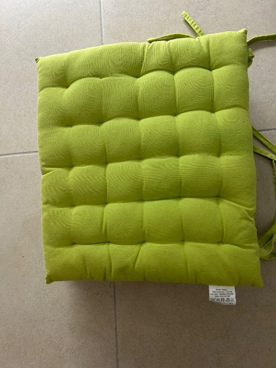Image 1 of 4 cojines de silla verdes