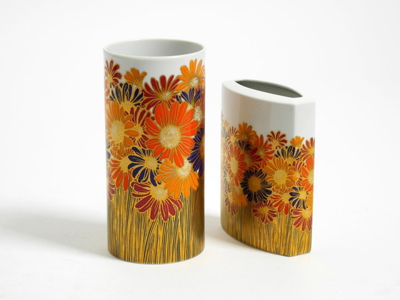 Image 1 of Two beautiful 1980s porcelain vases by Rosamonde Nairac for Rosenthal studio-line