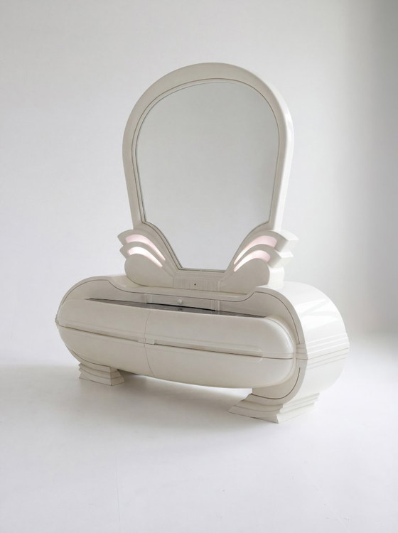 Image 1 of Tavolo da toeletta illuminato vintage di Fonte del Mobile, anni '70