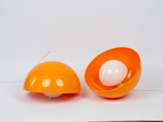 Image 1 of Coppia di 2 lampade a sospensione di epoca spaziale degli anni '70