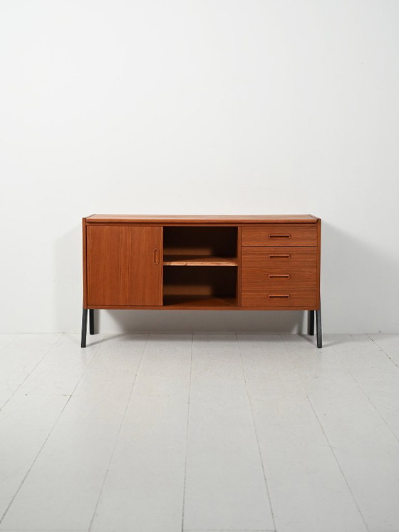 Image 1 of Two-tone Scandinavian 1960s small sideboard