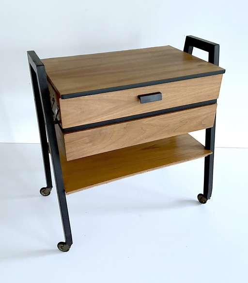 Danish Modern Sewing Box Table