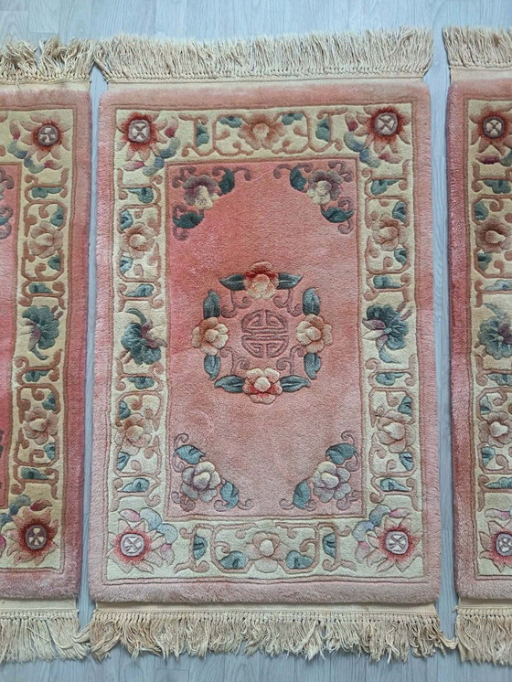 Image 1 of Set di tappeti cinesi da comodino fatti a mano