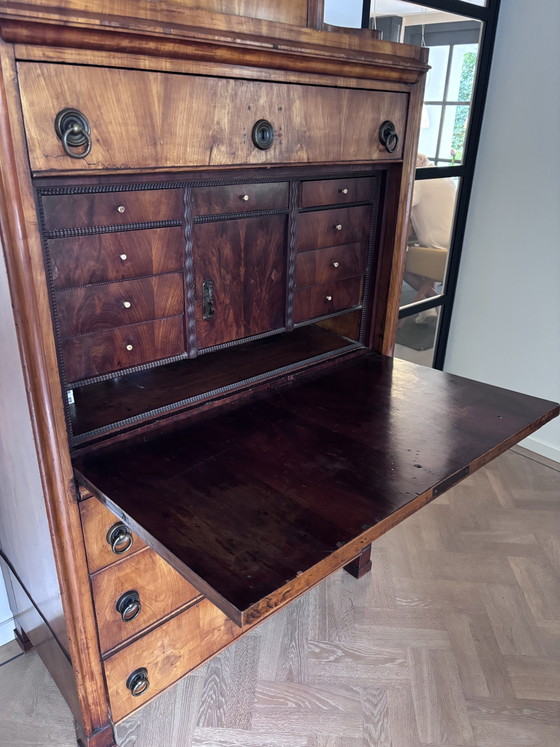 Escritorio secreter de madera de cerezo de 1830. – Metal, Wood (photo 9 of 14)