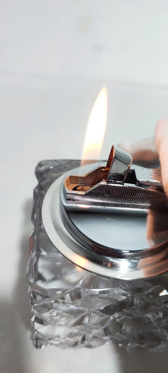 Image 1 of Feuerzeug aus geschliffenem Glas, Spanien, 1980er Jahre