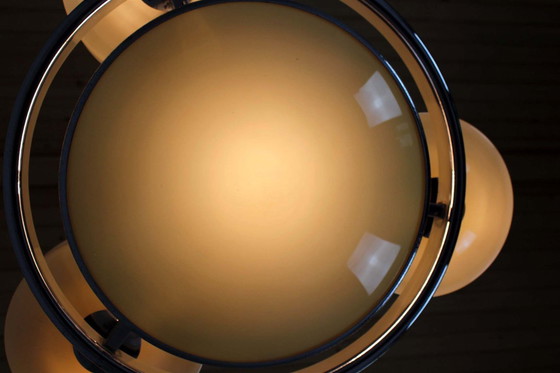 Image 1 of Bauhaus Chrome Chandelier from Zukov, 1940s