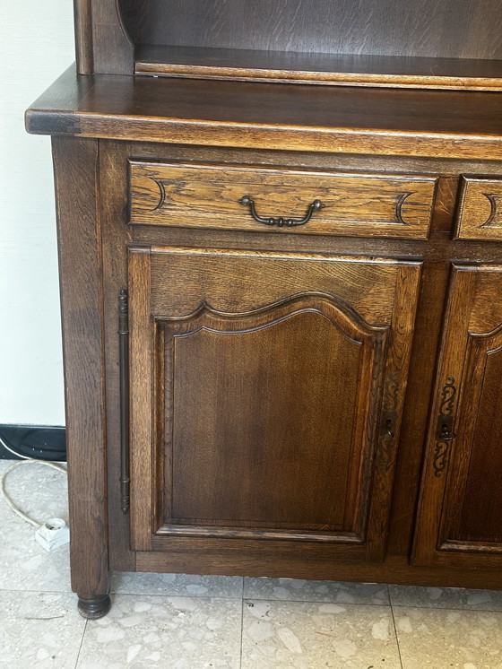 Image 1 of Rustic two-part oak sideboard from the 1950s-60s