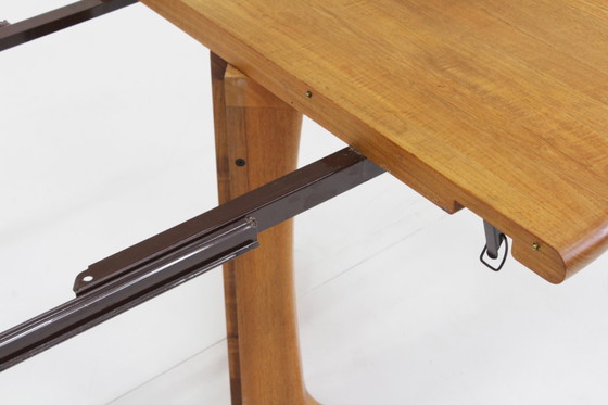 Image 1 of Vintage Danish round extendable dining table solid teak