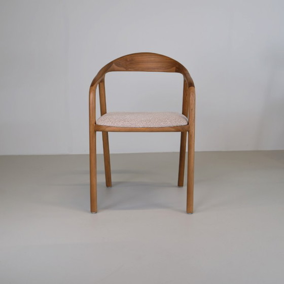 Mera Dining Chair – Natural Teak & Pebble Taupe – Interior Club, Wood (photo 4 of 7)