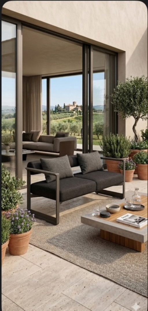 DIVANO BRUT 2- SOFA' GRIGIO ANTRACITE MAGIS