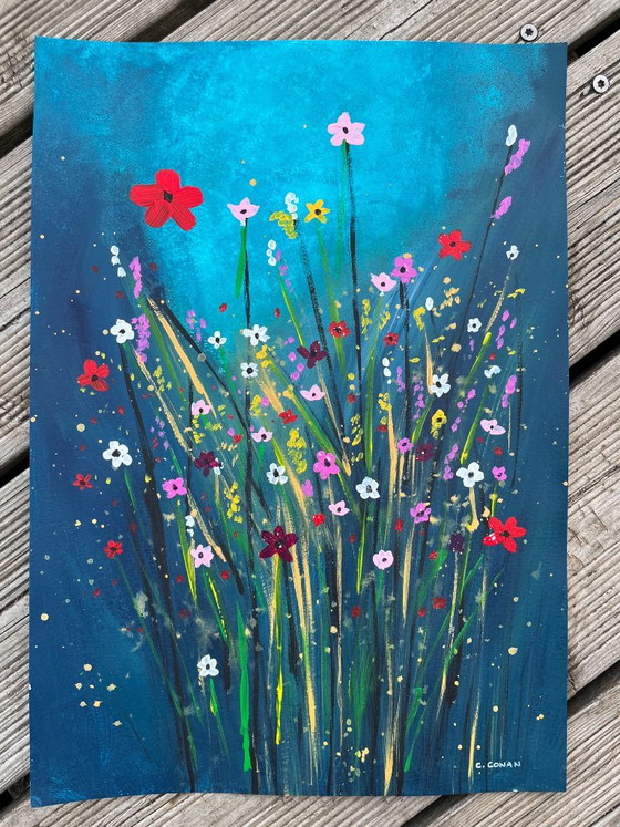 Acrylique Originale Encadrée 40x30 – Peintures et dessins, Paper (photo 2 of 9)