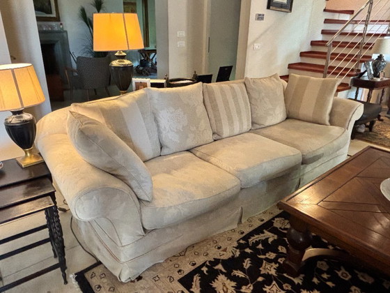ROCHE BOBOIS Maxi-bank met 3 zitplaatsen (L 270 cm) – Beige stof – Volledig afneembare hoezen – 3-5 zitsbanken (photo 3 of 7)