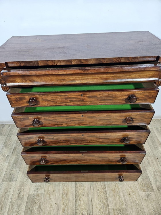 Cómoda Chiffonier Biedermeier de Caoba, Siglo XIX (photo 3 of 24)
