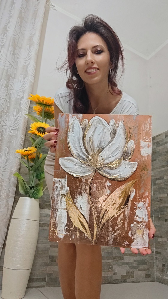 Image 1 of Arredo soggiorno moderno minimal elegante. Quadro d'arredo materico 