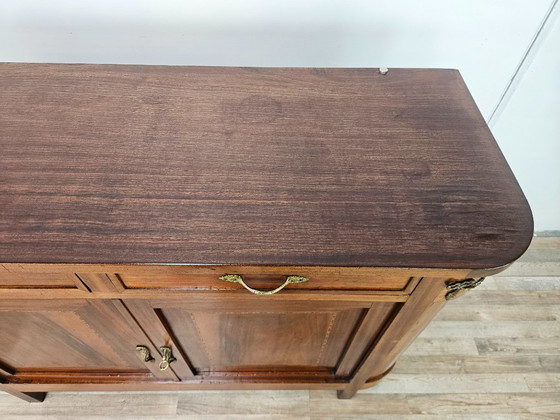 Image 1 of Early 20th century Art Nouveau sideboard with brass decorations
