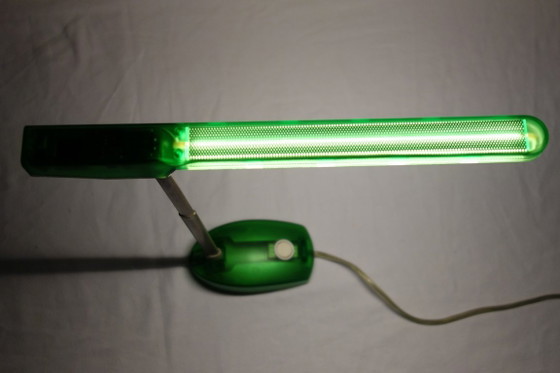 Microlight Grüne Schreibtischlampe von Ernesto Gismondi für Artemide 90er, Tischlampen, Kunststoff, Metall (Foto 8 von 13)