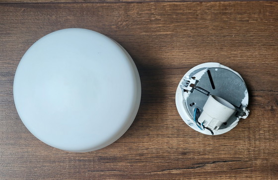 Image 1 of Vintage RZB Leuchten Ceiling Light Opaline Glass White from the 1960s.