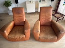 2x Gerard van de Berg Sessel mit Ottomane