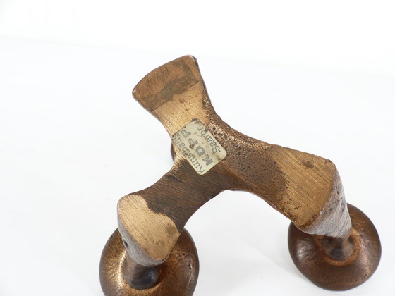 Image 1 of Vintage Bronze Brutalist Candlestick Kunsthaus Kopp 1960
