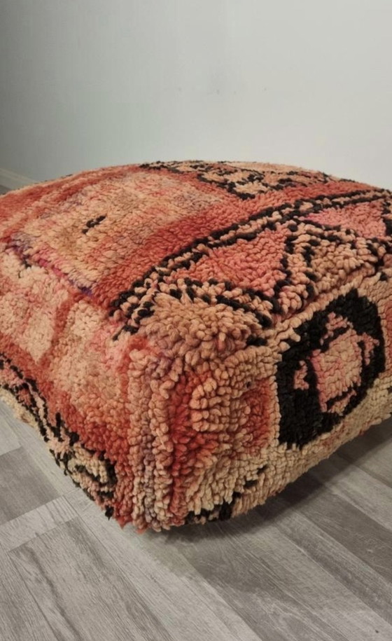 Image 1 of Moroccan Berber pouf, vintage seat cushion