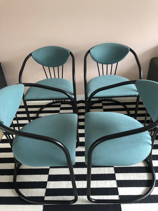 4 vintage Memphis stoelen