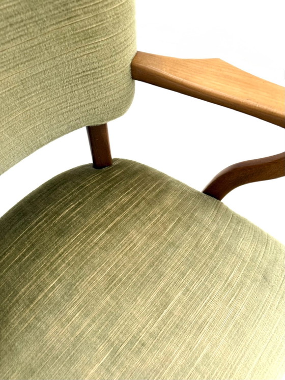 Fauteuil cocktail vintage, années 60, Bois, Textile, Marron (photo 5 sur 10)